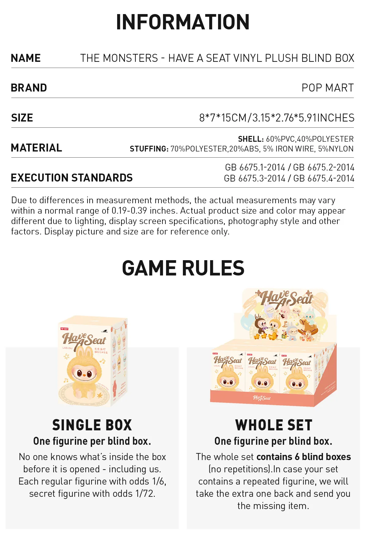 THE MONSTERS - Have a Seat Vinyl Plush Blind Box | Blind Boxes 