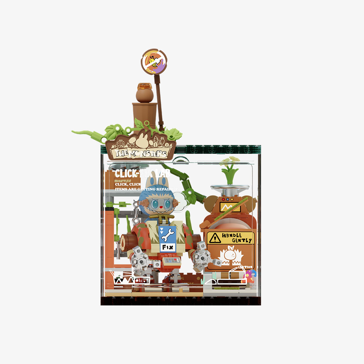 THE MONSTERS Forest Secret Base Series Blocks-Click-Fix Lab|POP