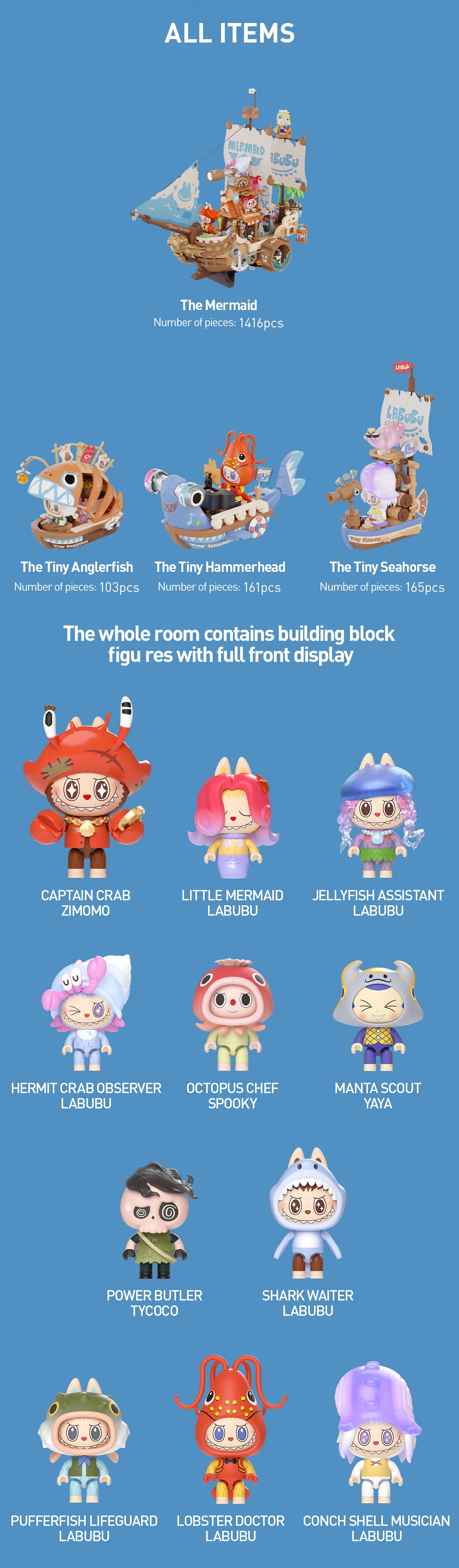 THE MONSTERS Chasing Mermaids Series Blocks - POP MART (United States)