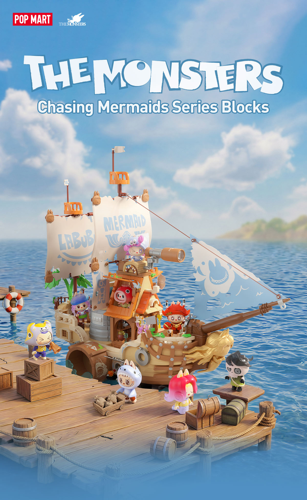 【新品】THE MONSTERS Chasing Mermaids ラブブ 船 THE MONSTERS Chasing Mermaids Series Blocks - POP MART (United States)