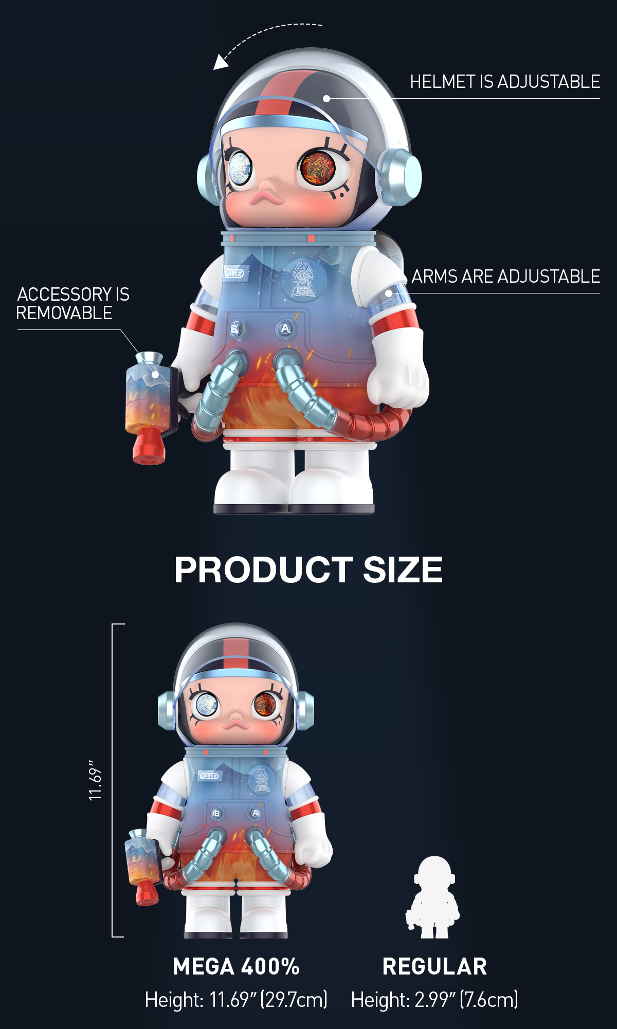 MEGA SPACE MOLLY 400% Game of Thrones - POP MART (United States)