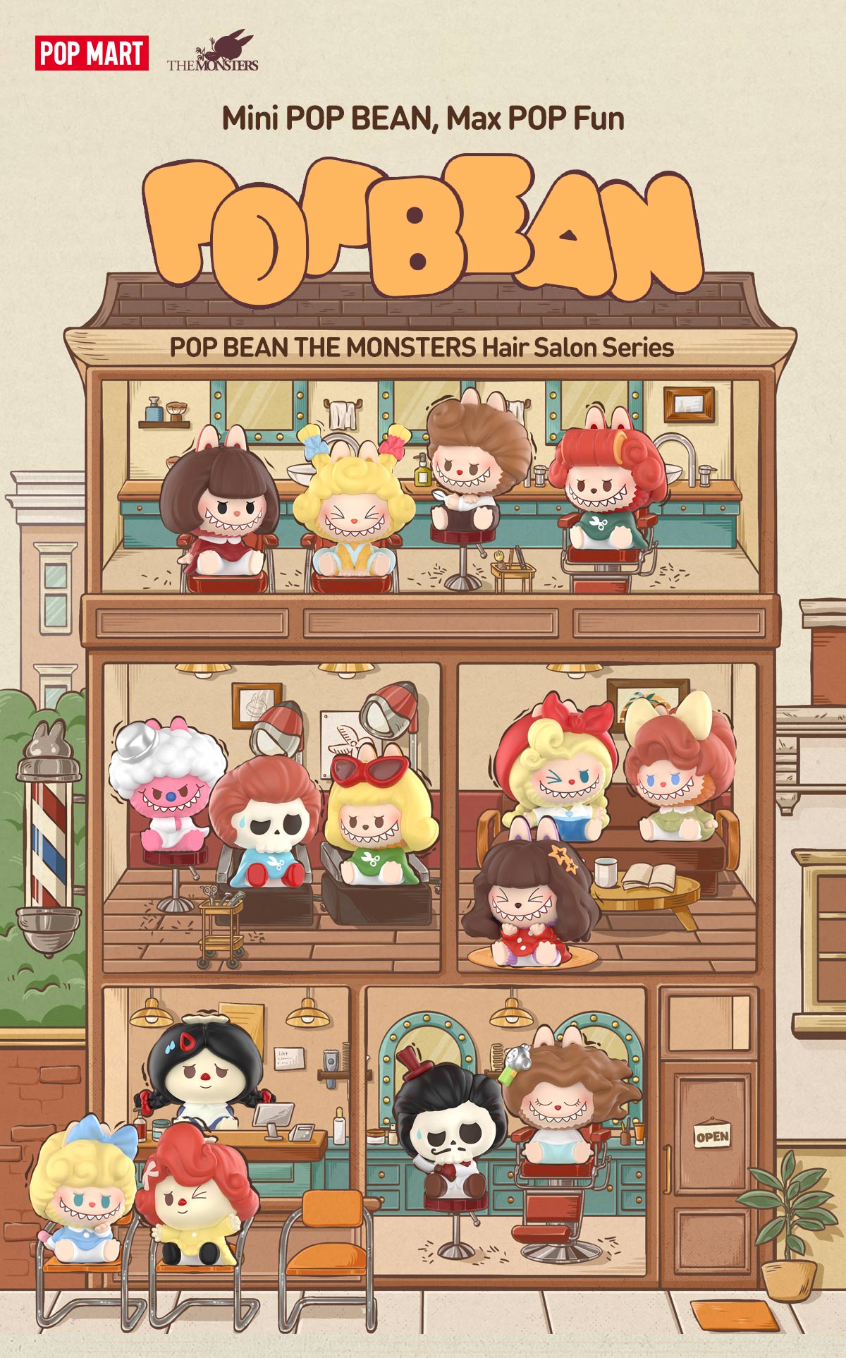 その他 POP MART THE MONSTERS Hair Salon popbean POP BEAN THE MONSTERS Hair Salon Series - POP MART (United States)
