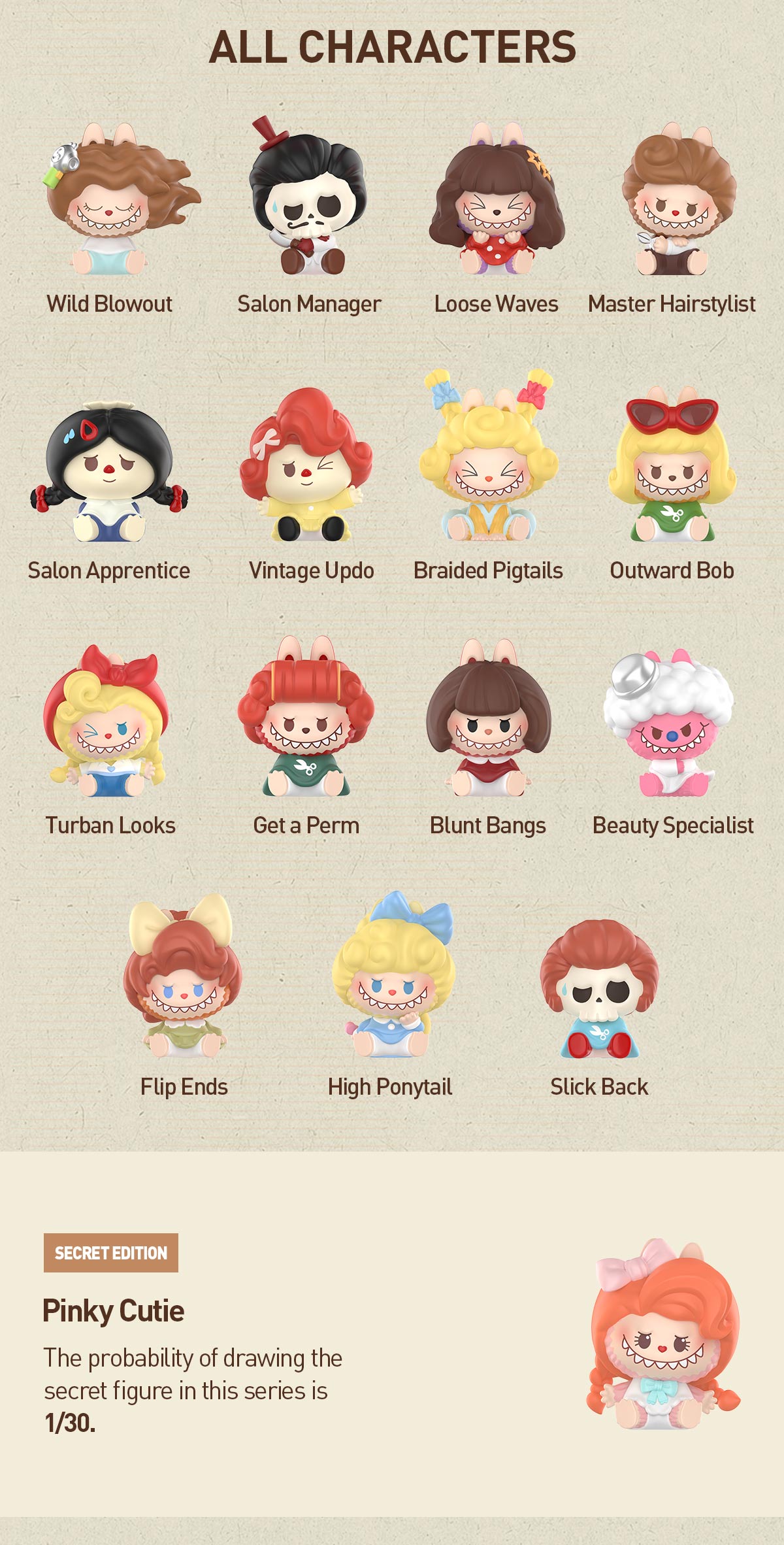 POP BEAN THE MONSTERS Hair Salon Series - POP MART (United States)