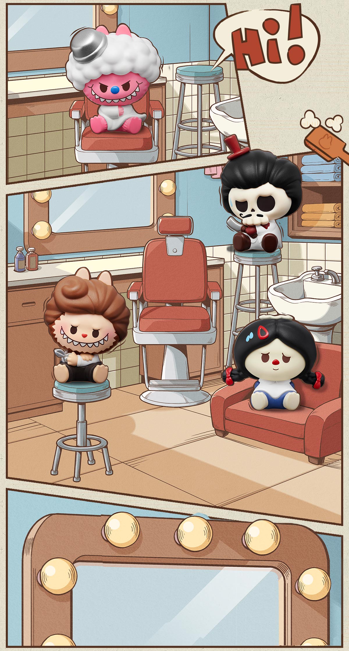 POP BEAN THE MONSTERS Hair Salon Series - POP MART (United States)