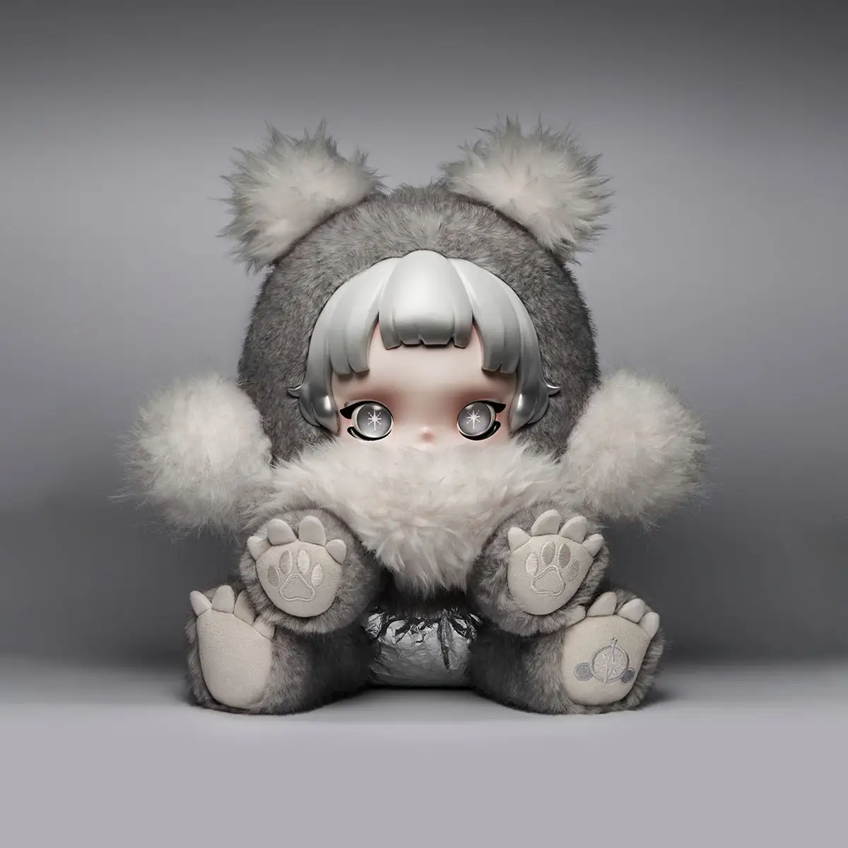 θ SKULLPANDA Punk Panda Muñeco de Peluche