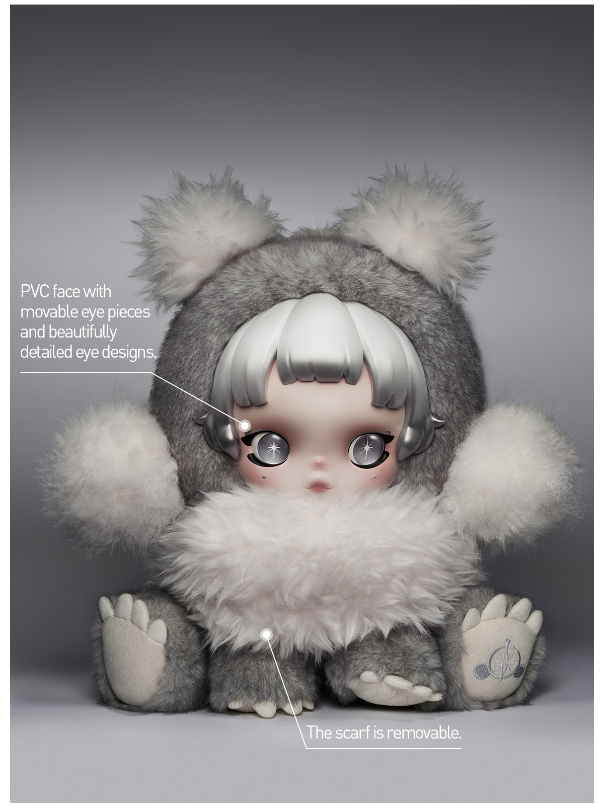 その他 Skullpanda Punk Panda θ SKULLPANDA Punk Panda Plush Doll - POP MART (United States)