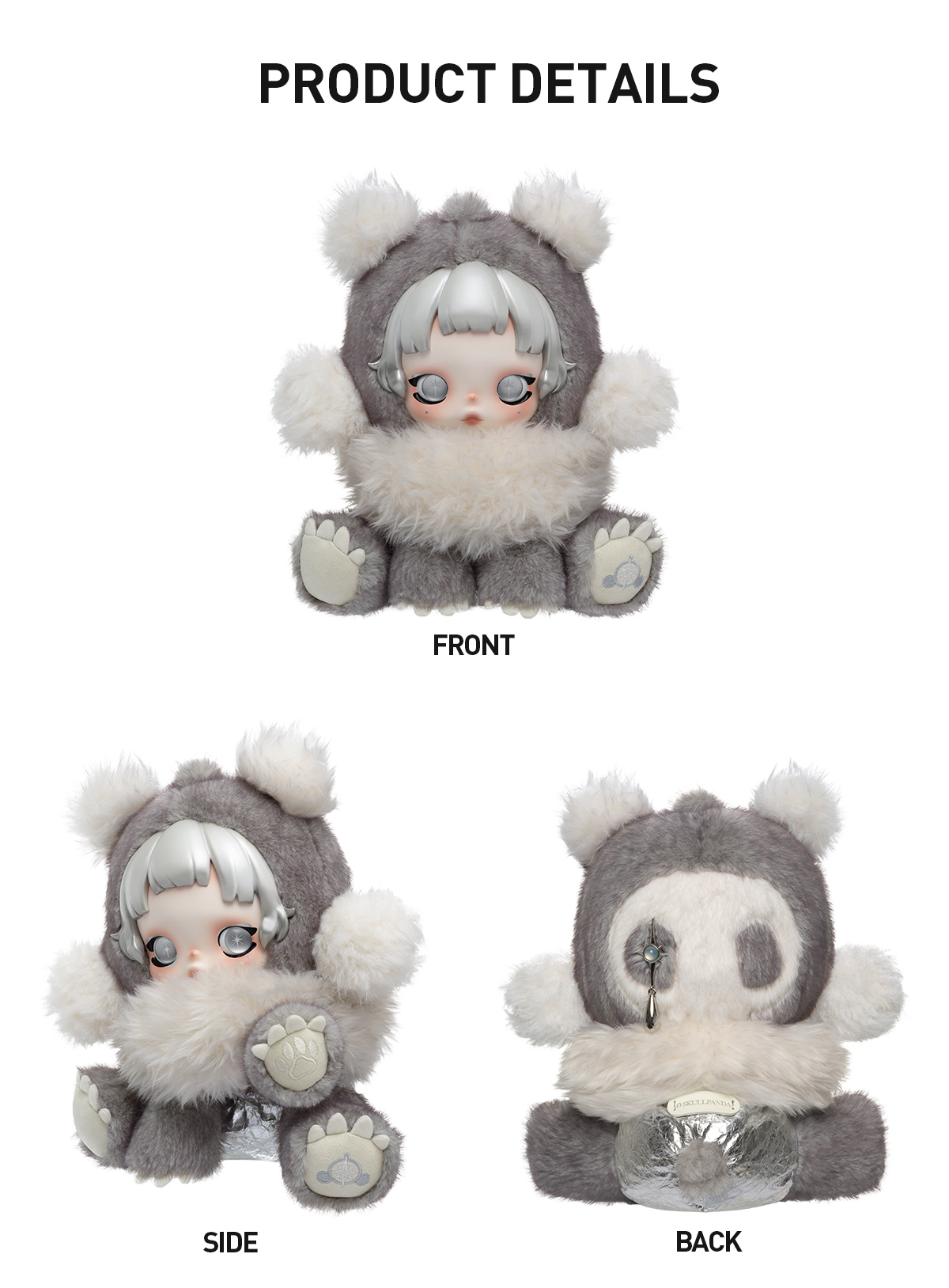 θ SKULLPANDA Punk Panda Plush Doll - POP MART (United States)