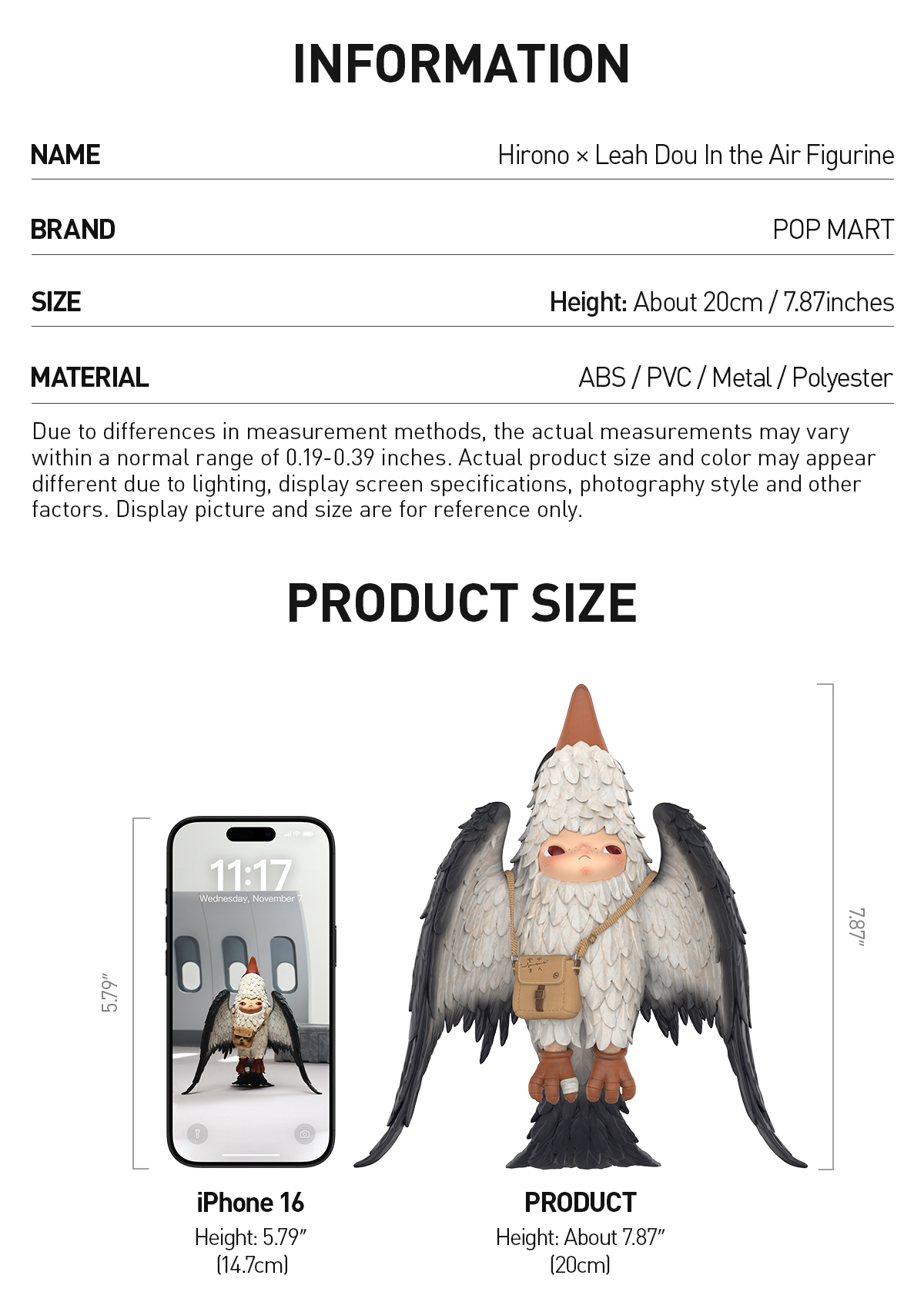 Hirono × Leah Dou In the Air Figurine - POP MART (United States)