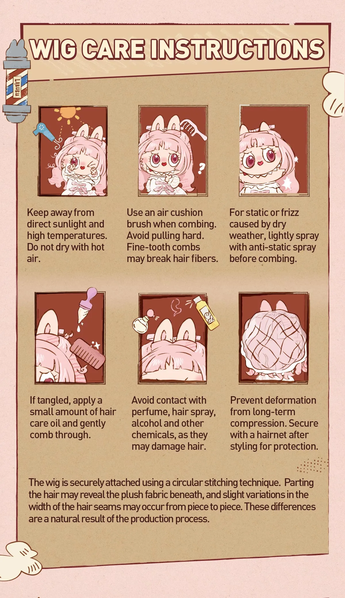THE MONSTERS Hair Salon Series - Vinyl Plush Pendant Blind Box