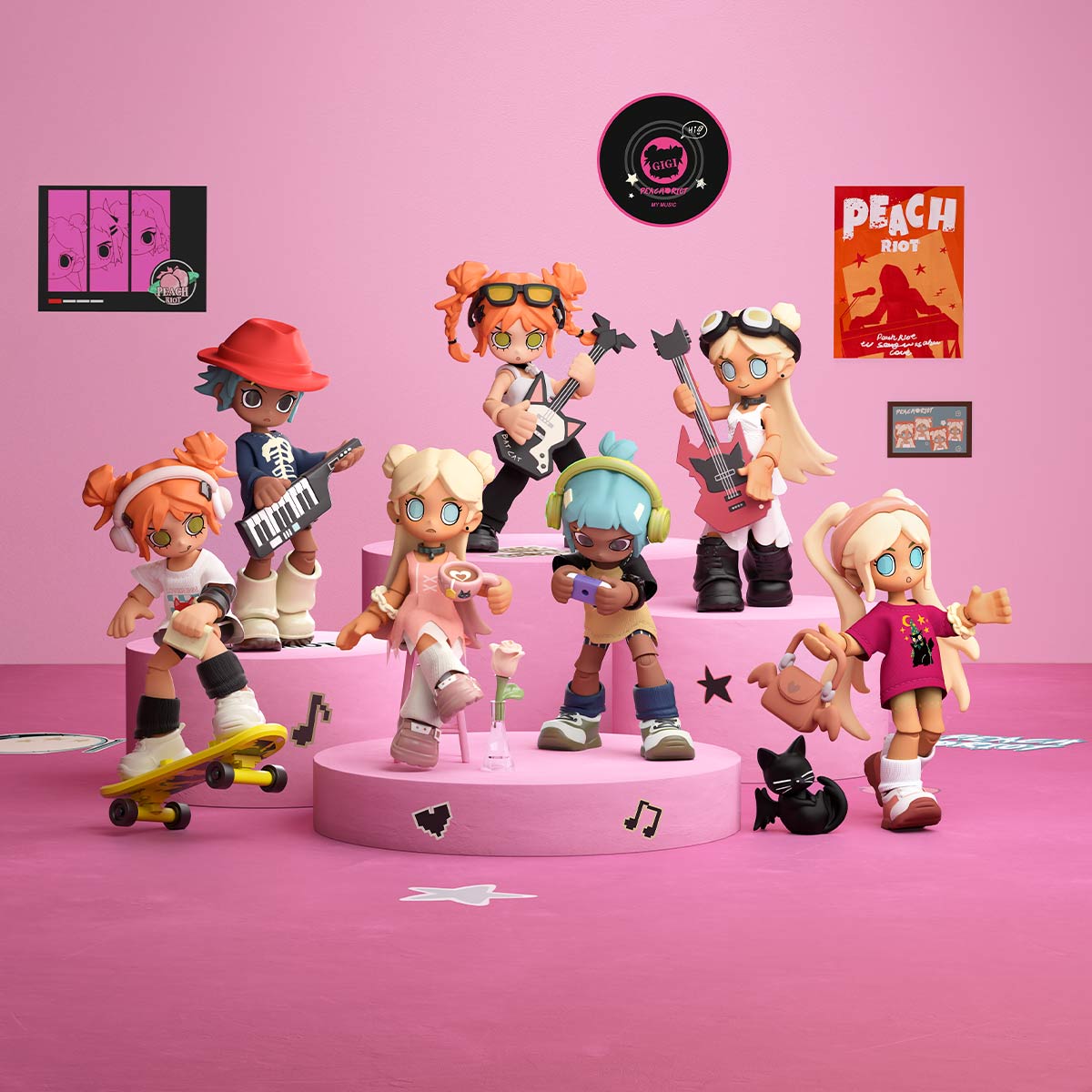Peach Riot Carry the Music Series Block Pendant - POP MART (United