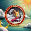 POP MART-MOLLY The Wheel of Time 20th Anniversary Series Figures - Within My Realm-Sun and Moon