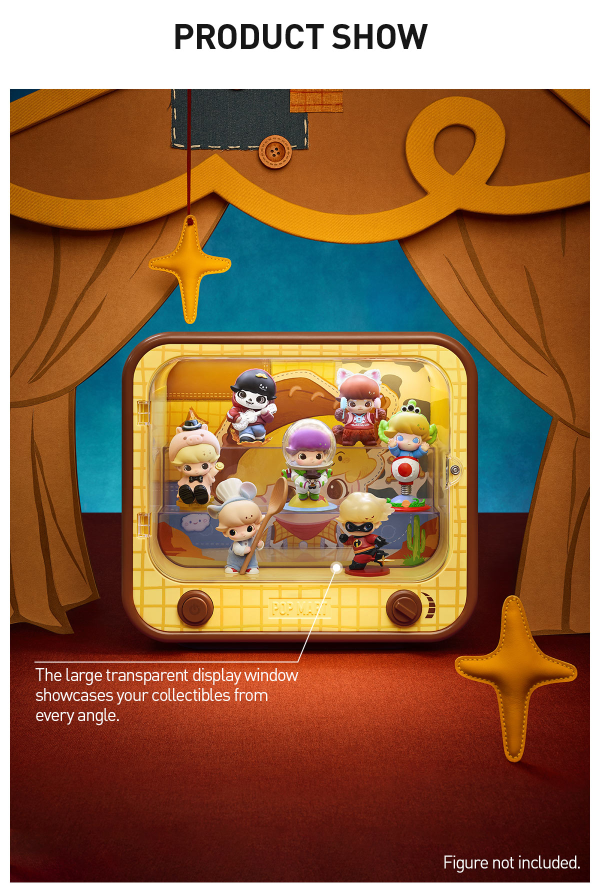 DIMOO WORLD × PIXAR ルミナスコンテナボックス popmart DIMOO WORLD × PIXAR Series - TV-shaped Luminous Display Box|POP