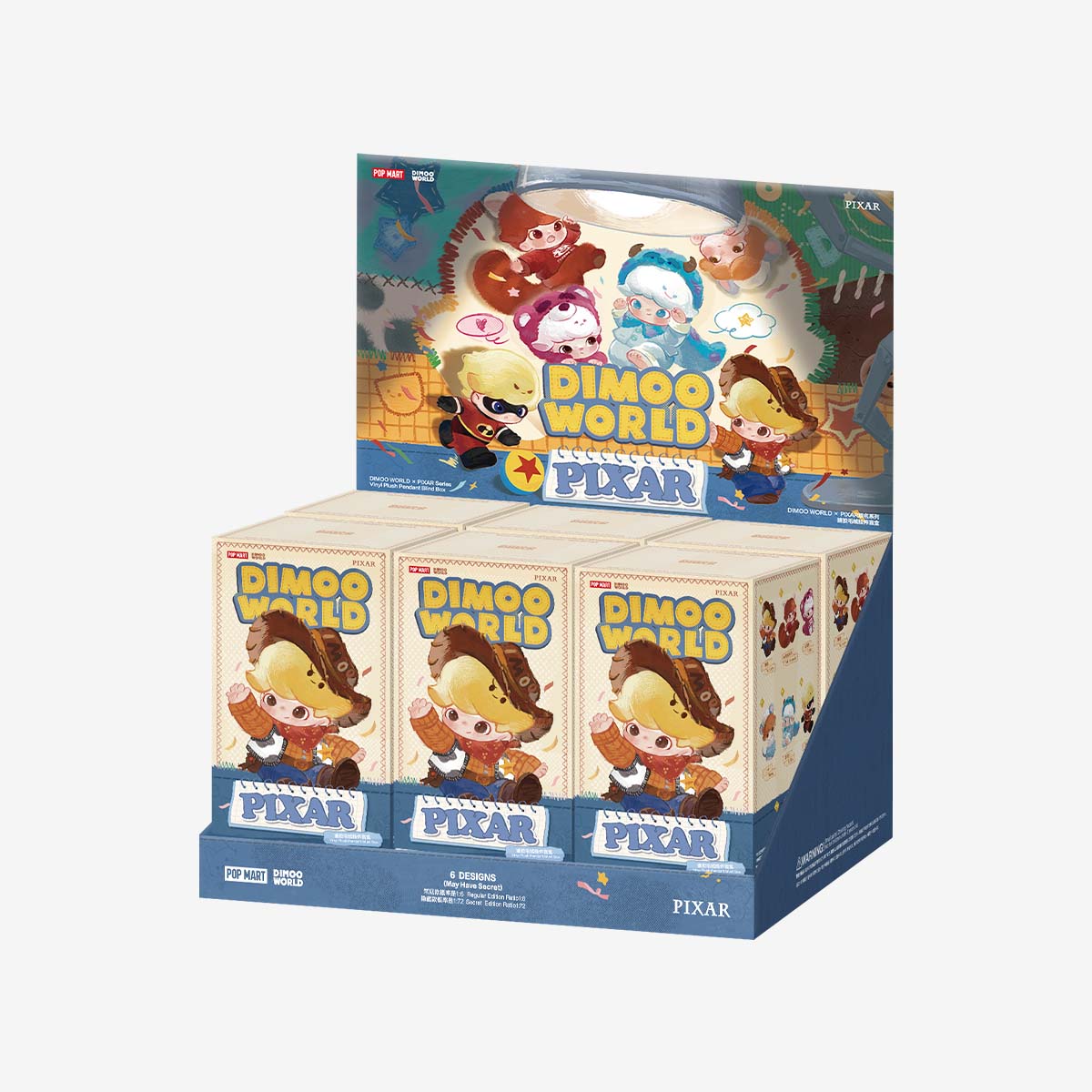 DIMOO WORLD × PIXAR Series - Vinyl Plush Pendant Blind Box|POP