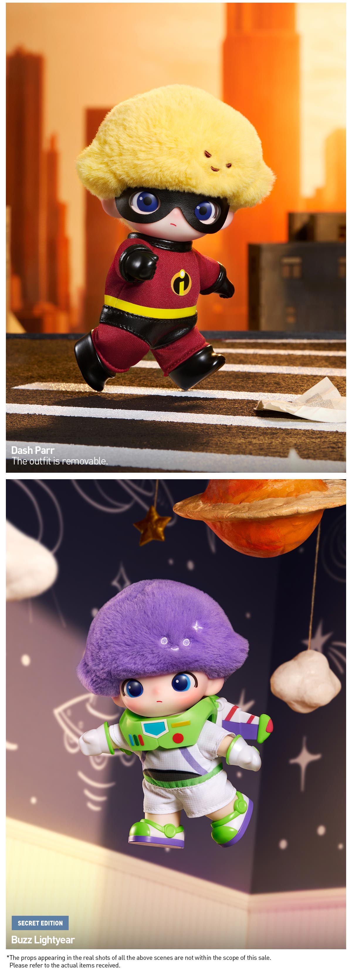 DIMOO WORLD × PIXAR Series - Vinyl Plush Pendant Blind Box|POP