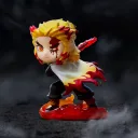 POP MART-Demon Slayer: Kimetsu no Yaiba - Colección"Batalla"Figuras - Kyojuro Rengoku (Secreto)