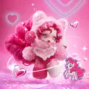 POP MART-SKULLPANDA × My Little Pony Series Plush Doll Pendant - Pinkie Pie