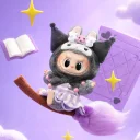 POP MART-THE MONSTERS × Hello Kitty and Friends Series-Vinyl Plush Pendant Blind Box - Kuromi