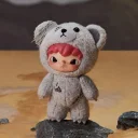 POP MART-Hirono Road Journal Series-Plush Doll Pendant Blind Box - Grey Gravel