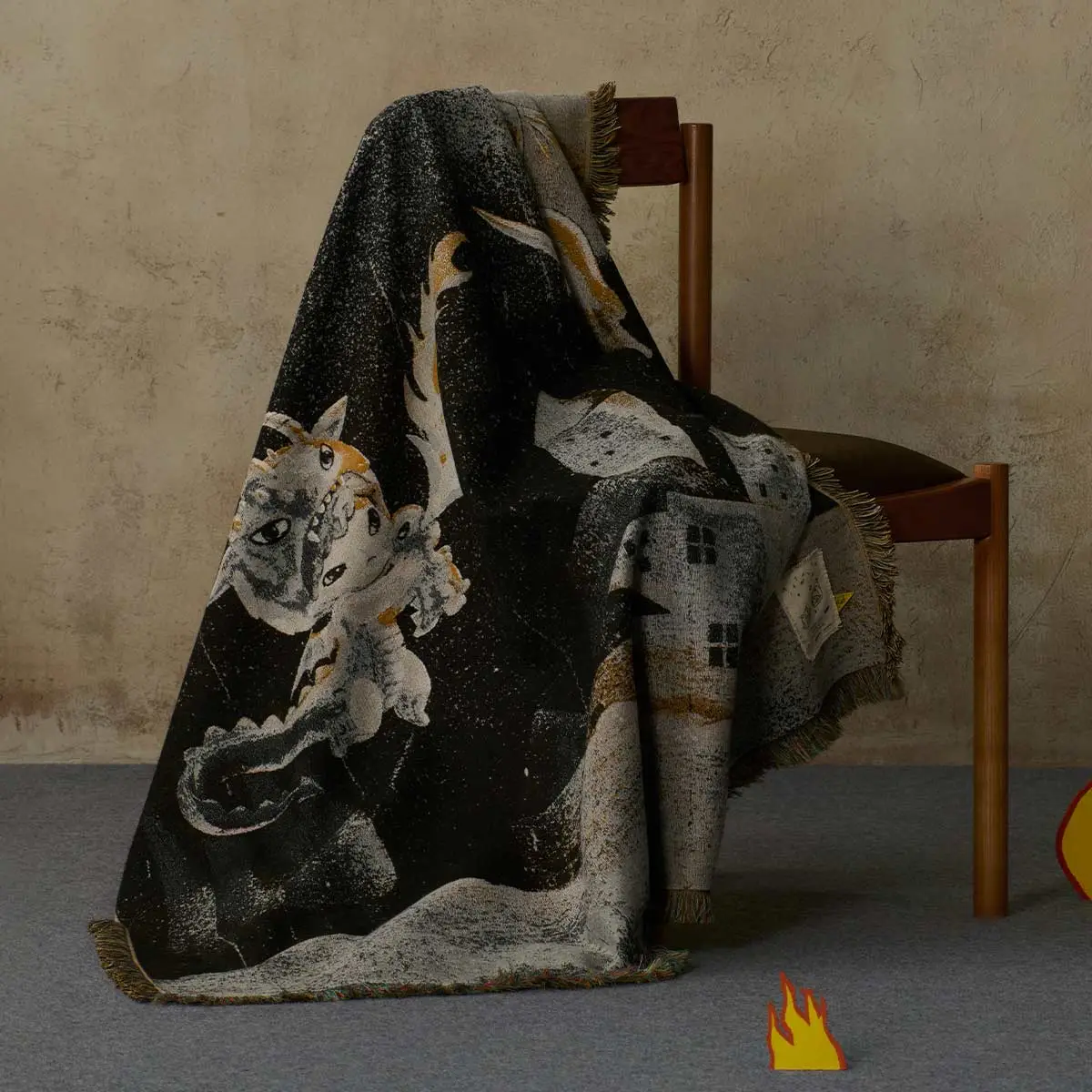 Hirono - Colección"El que camina en la niebla"Manta de Tejido Jacquard