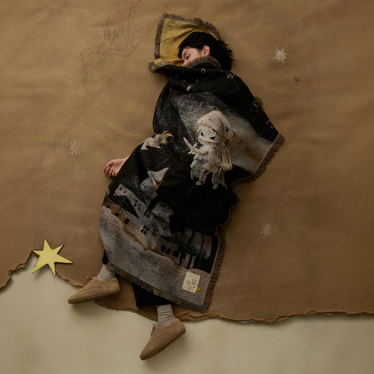 Hirono Mist-Walker Series - Jacquard Blanket|POP MART US Official