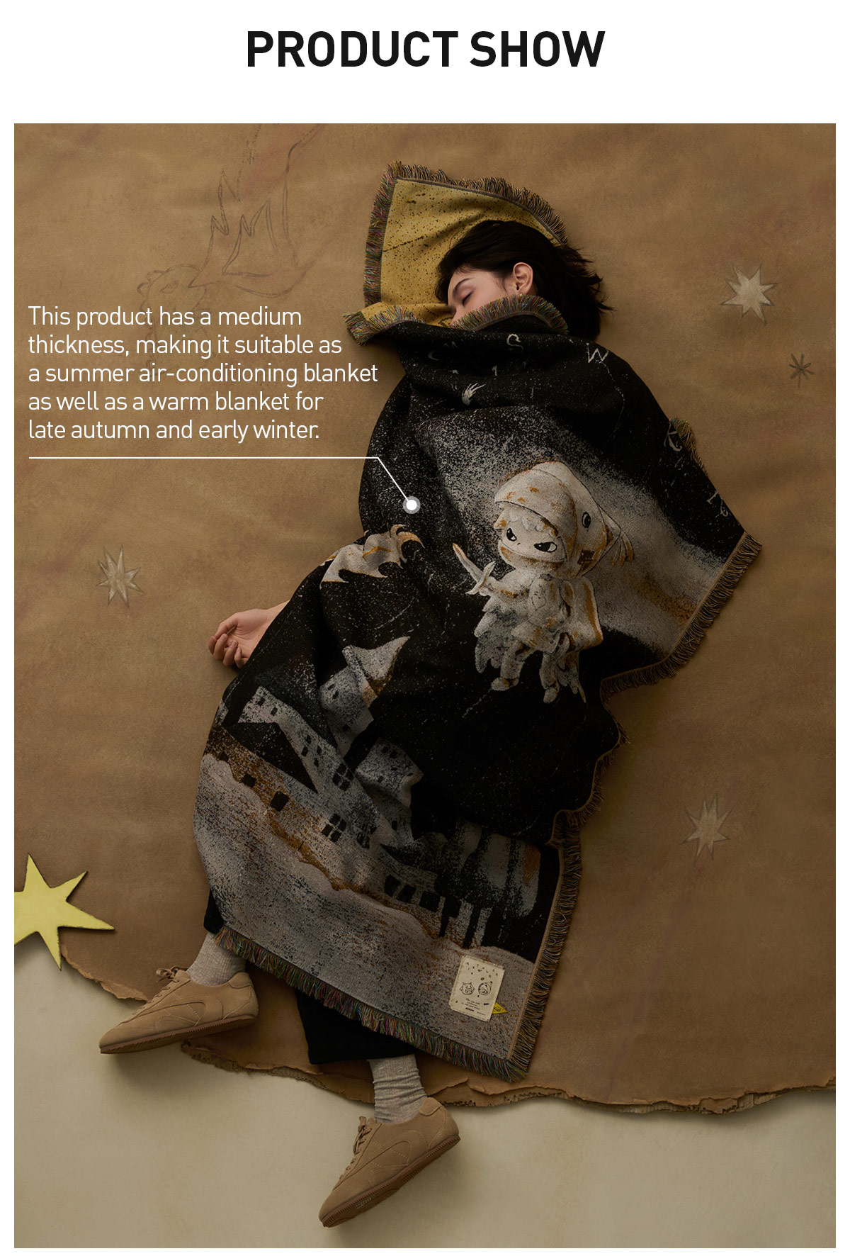 Hirono Mist-Walker Series - Jacquard Blanket|POP MART US Official