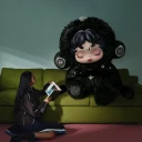POP MART-SKULLPANDA You Found Me! Series Plush Doll Pendant - Darkness