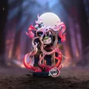 POP MART-Demon Slayer Unwavering Resolve Arc Series Block Figures - Nezuko Kamado Blood Demon Art: Exploding Blood