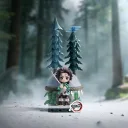 POP MART-Demon Slayer Unwavering Resolve Arc Series Block Figures - Tanjiro Kamado Cleaving Stone