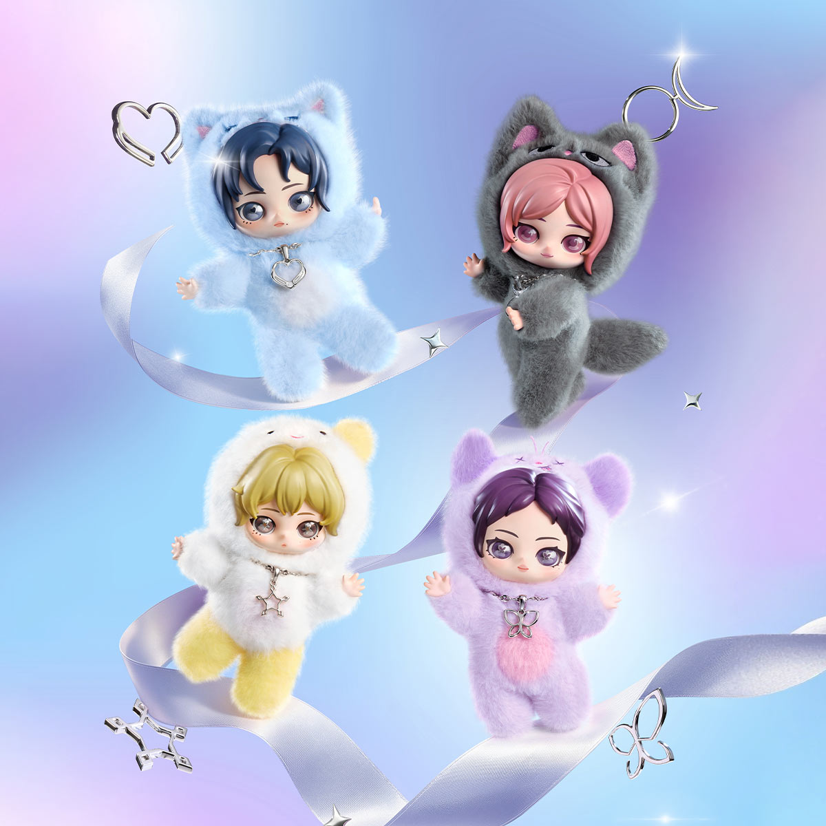 aespa FLUFFY CLUB ぬいぐるみ マスコット　POPMARTコラボ aespa Fluffy Club Series Vinyl Plush Doll Pendant|POP MART US Official