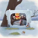 POP MART-Winnie-the-Pooh Treehouse Theatre Series Figures - Save the Dinner