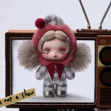 POP MART-θ SKULLPANDA - Colección"Off Mode"Colgante de Peluche - Modo Sin Máscara