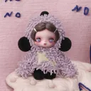 POP MART-θ SKULLPANDA Off Mode Series Plush Doll Pendant - Soft Chaos