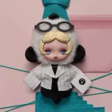 POP MART-θ SKULLPANDA - Colección"Off Mode"Colgante de Peluche - Modo Infantil