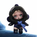 POP MART-θ SKULLPANDA Off Mode Series Plush Doll Pendant - Low Battery
