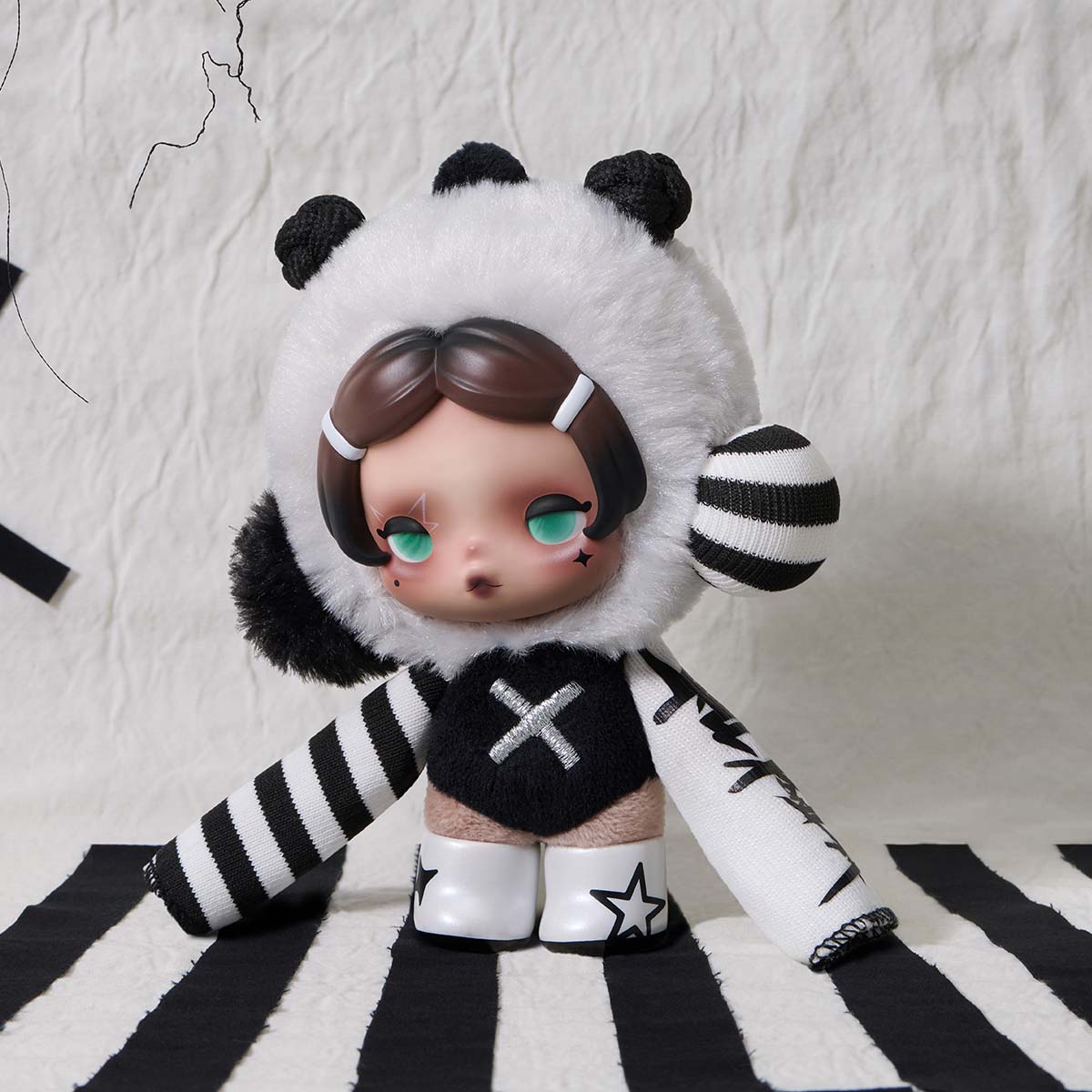 θ SKULLPANDA Off Mode Series Plush Doll Pendant|POP MART US Official