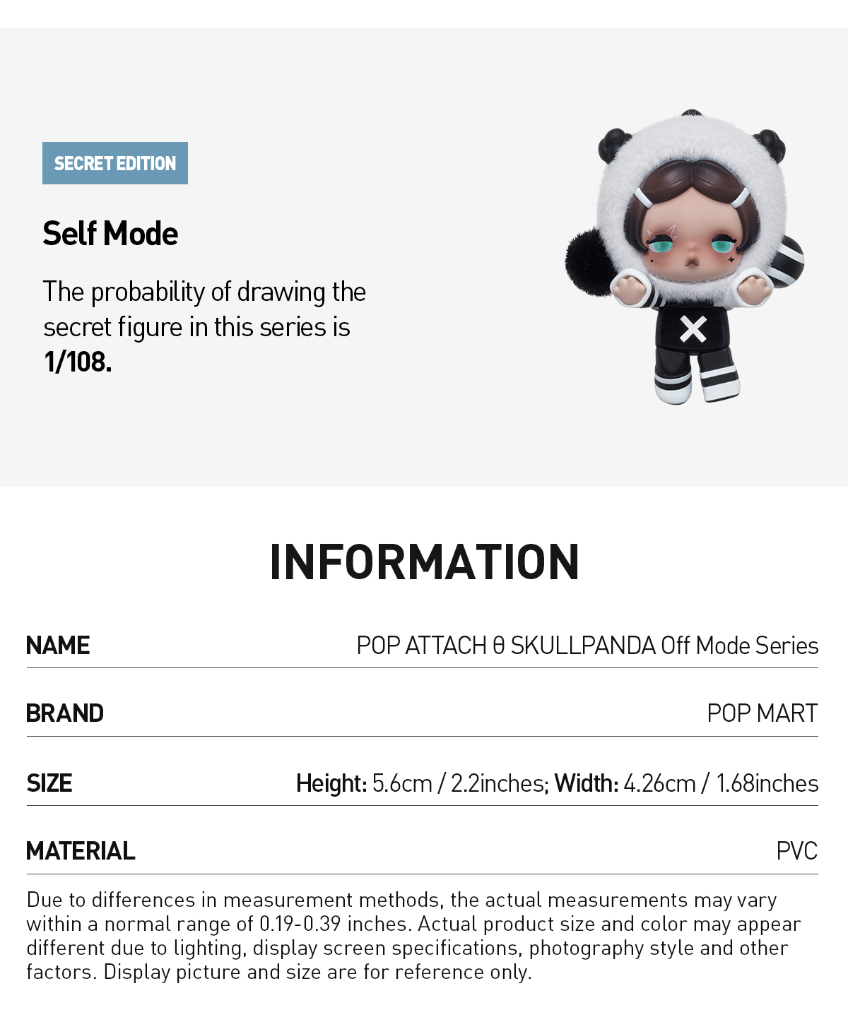 POP ATTACH θ SKULLPANDA Off Mode Series|POP MART US Official