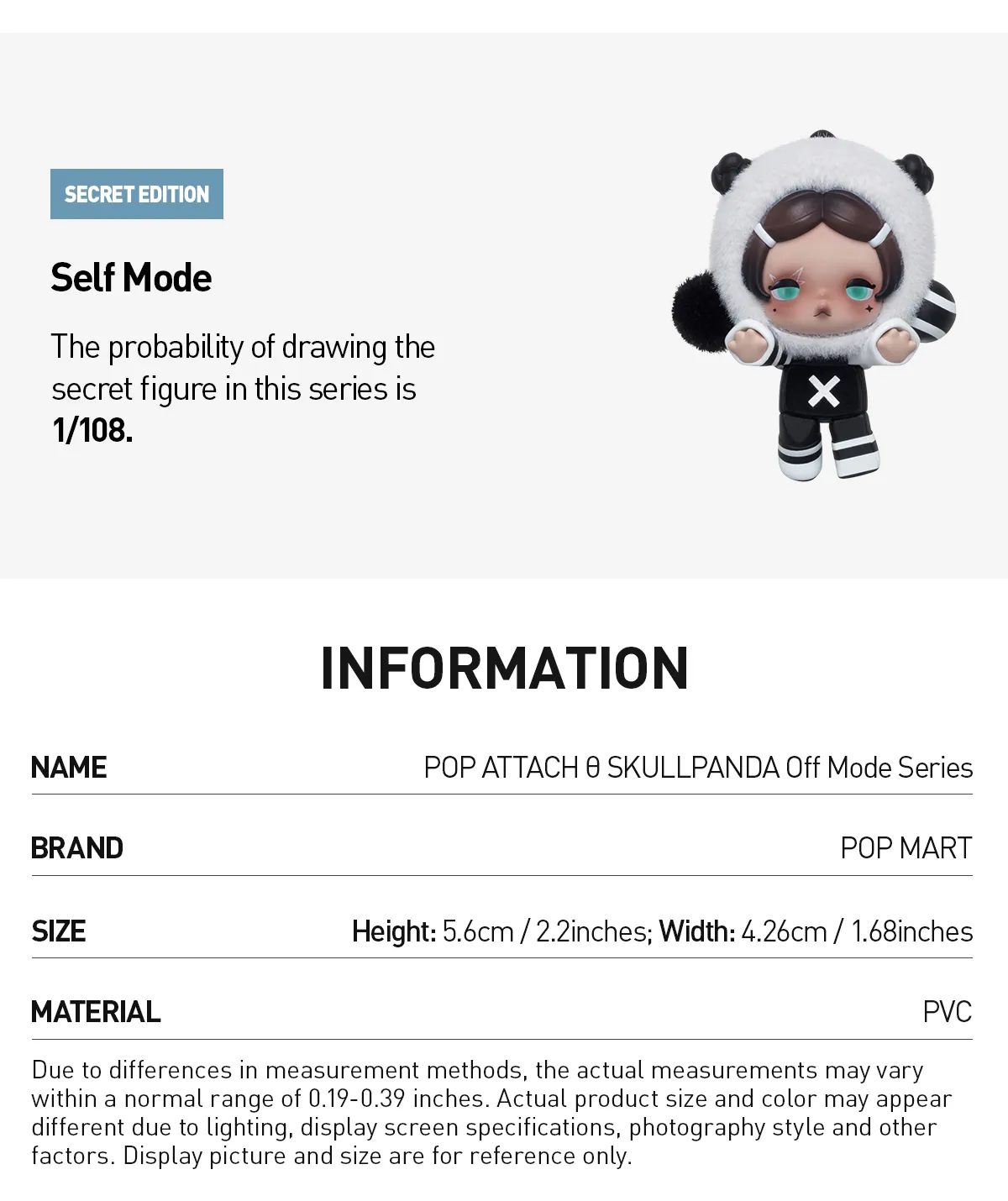 POP ATTACH θ SKULLPANDA Off Mode Series