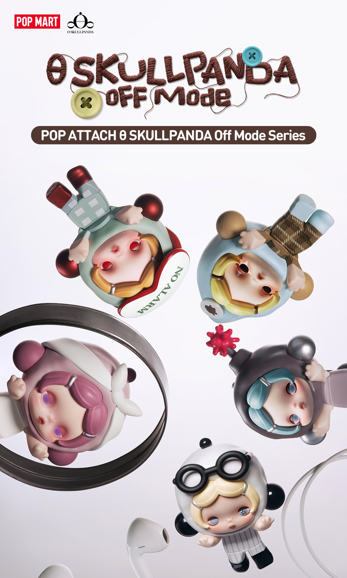 POP ATTACH θ SKULLPANDA Off Mode Series|POP MART US Official