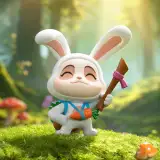 POP MART-League of Legends - Colección"Viaje Sengoku"Figuras en Cajas Misteriosas - Cottontail Teemo