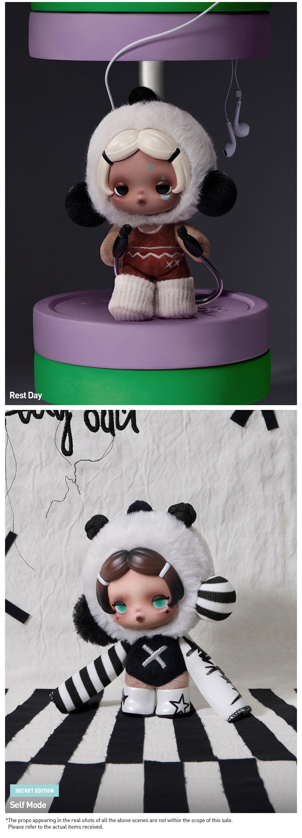 POP MART スカルパンダ Off Mode Self Mode θ SKULLPANDA Off Mode Series Plush Doll Pendant|POP MART US Official