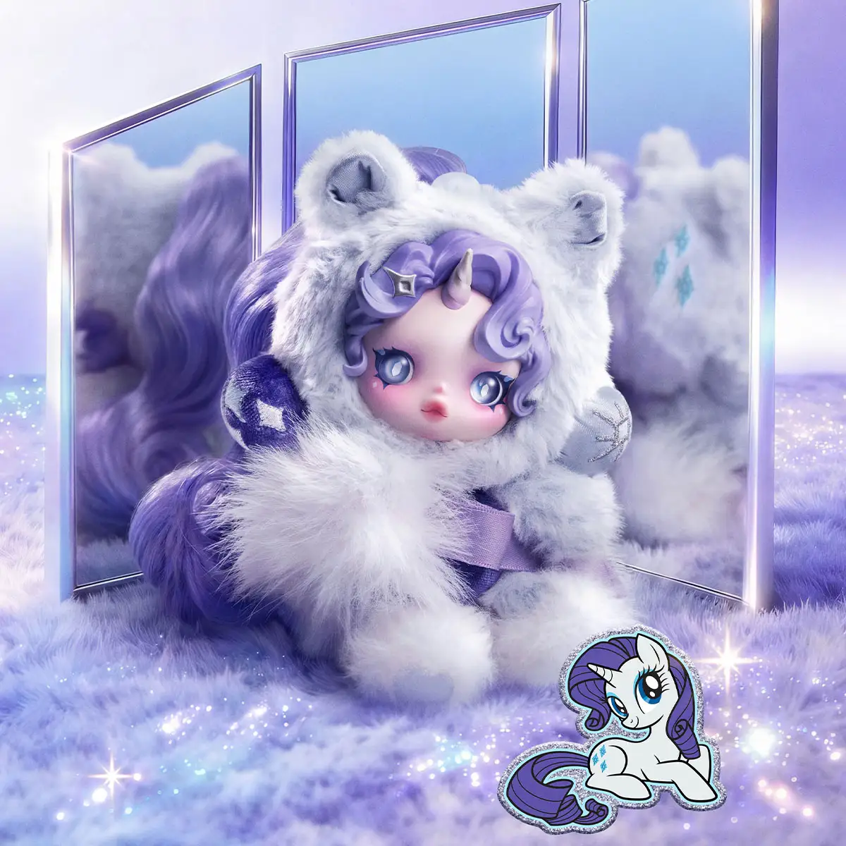 SKULLPANDA × My Little Pony Series Plush Doll Pendant