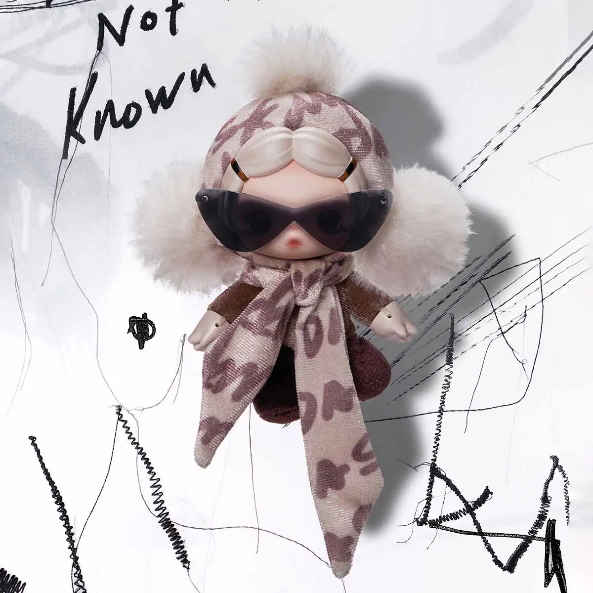 θ SKULLPANDA Off Mode Series Plush Doll Pendant