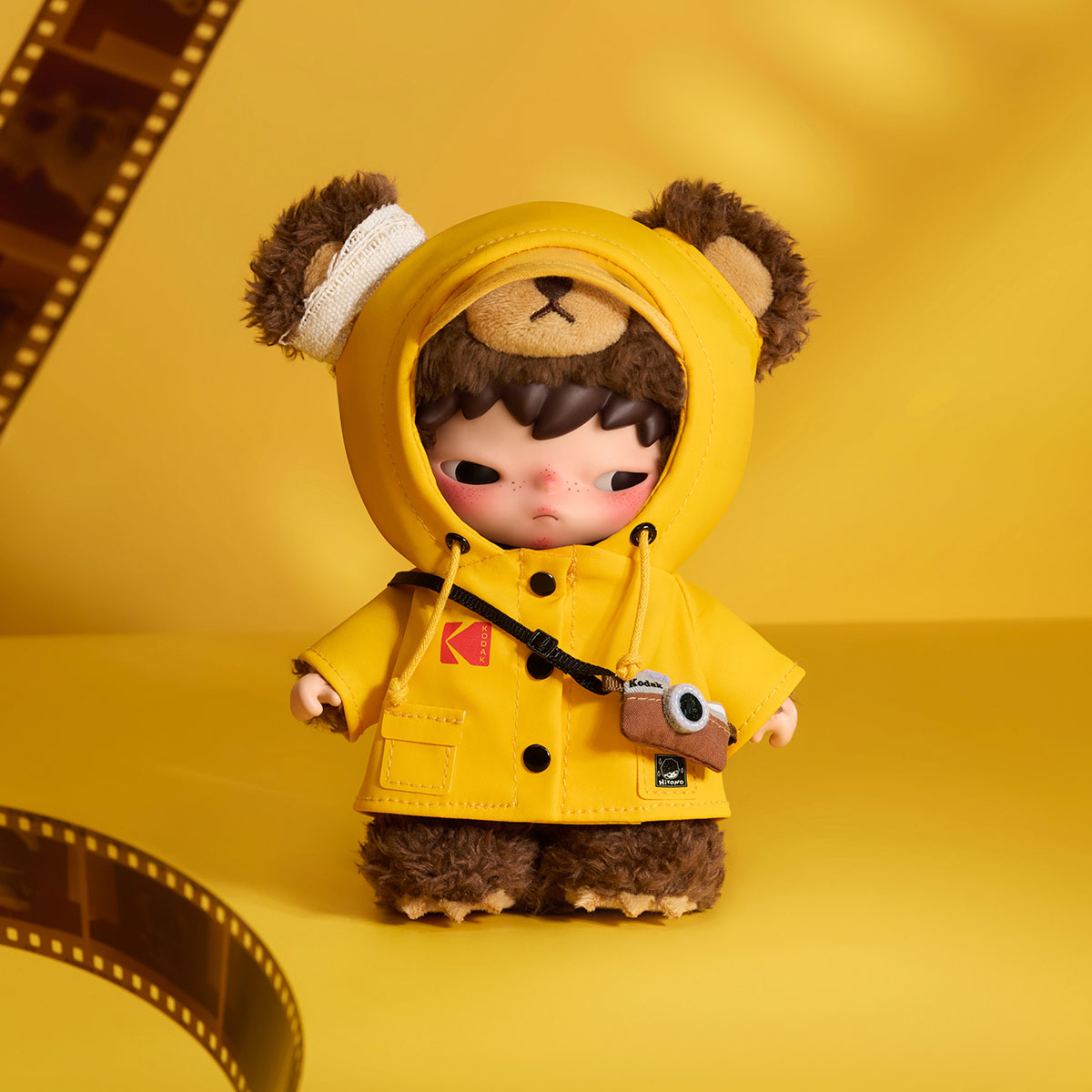 Hirono × Kodak Click Bear Plush Doll Pendant