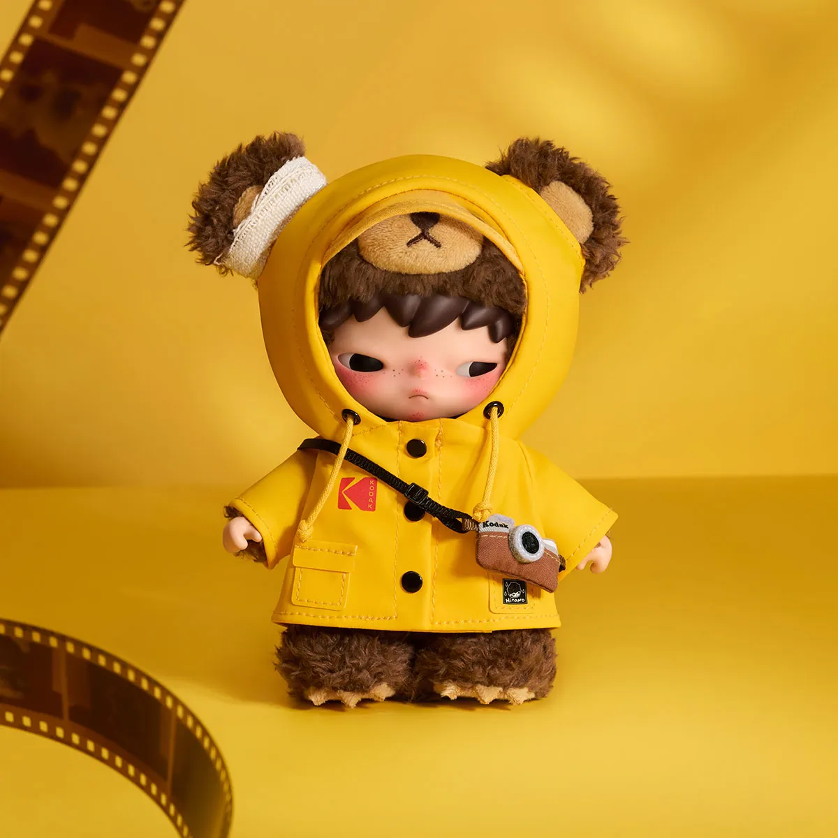 Hirono × Kodak Click Bear Plush Doll Pendant