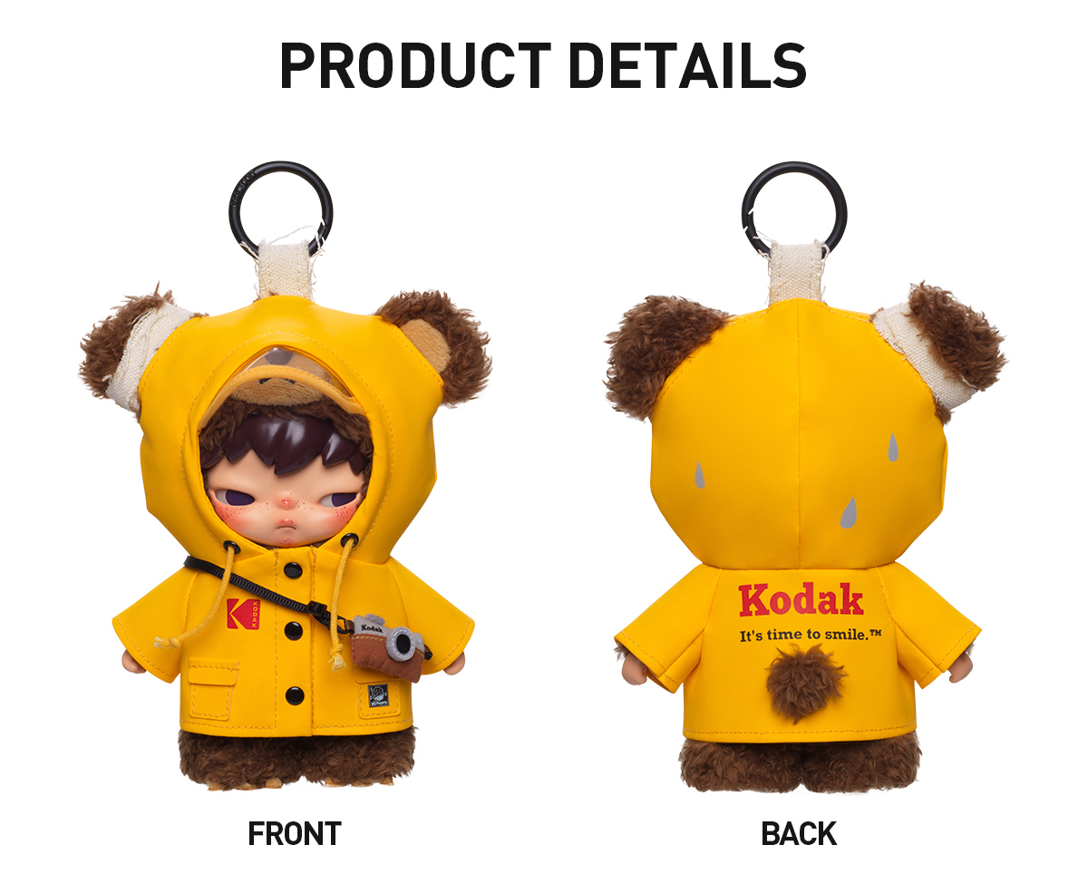 Hirono × Kodak Click Bear Plush Doll Pendant|POP MART Canada Official