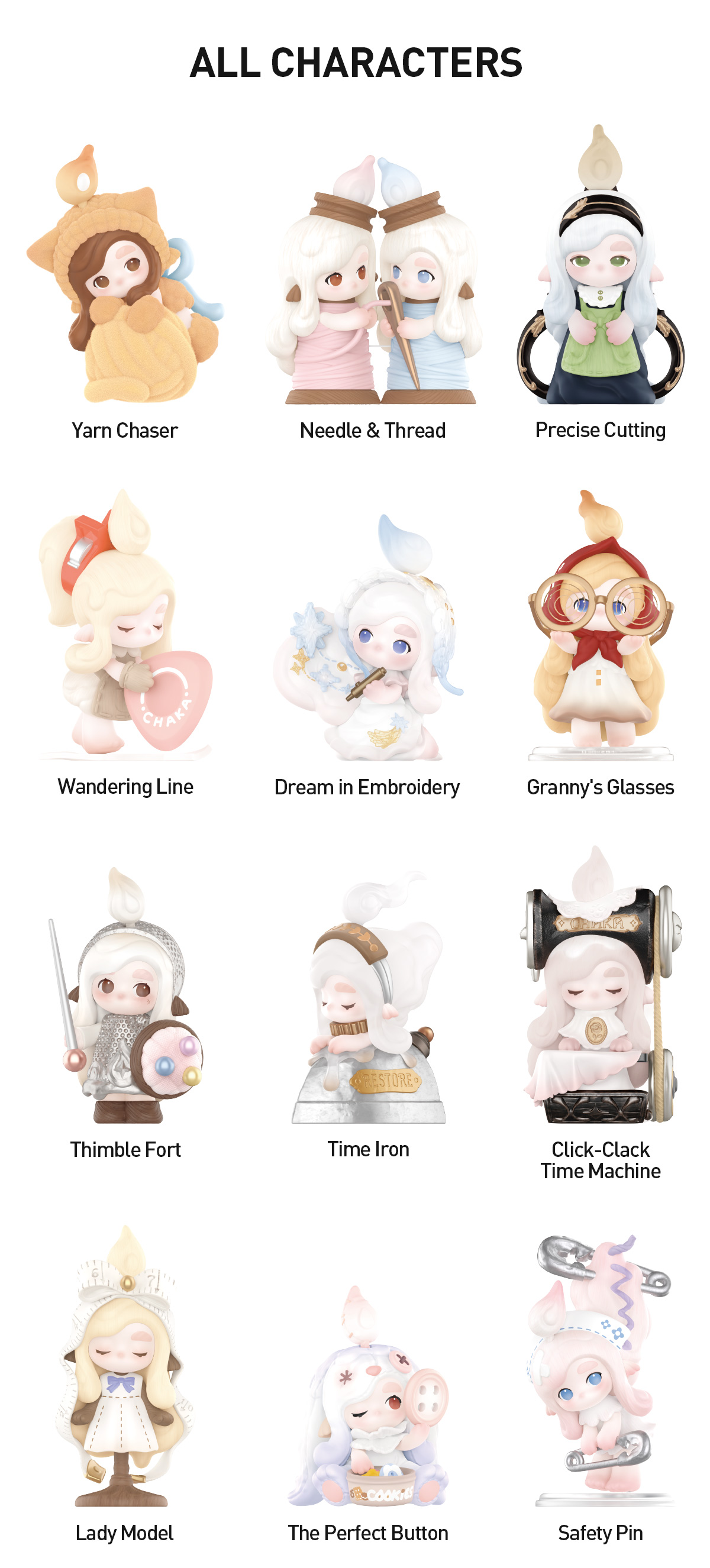 POPMART CHAKA Stitch by Stitch シークレット CHAKA Stitch by Stitch Series Figures|POP MART US Official