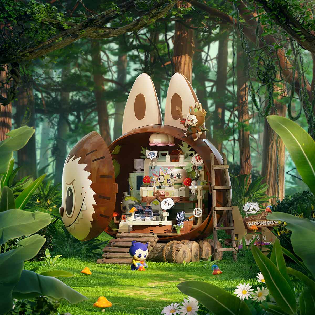 THE MONSTERS Forest Secret Base Series Blocks