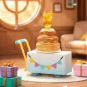 POP MART-Disney Winnie the Pooh Let's Party! Series Figures - Winnie the Pooh Hunny Cake (SECRET)
