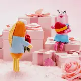 POP MART-Vecinos de Fondo de Bikini - Colección"Peces Románticos"Colgante de Peluche - Banner 4