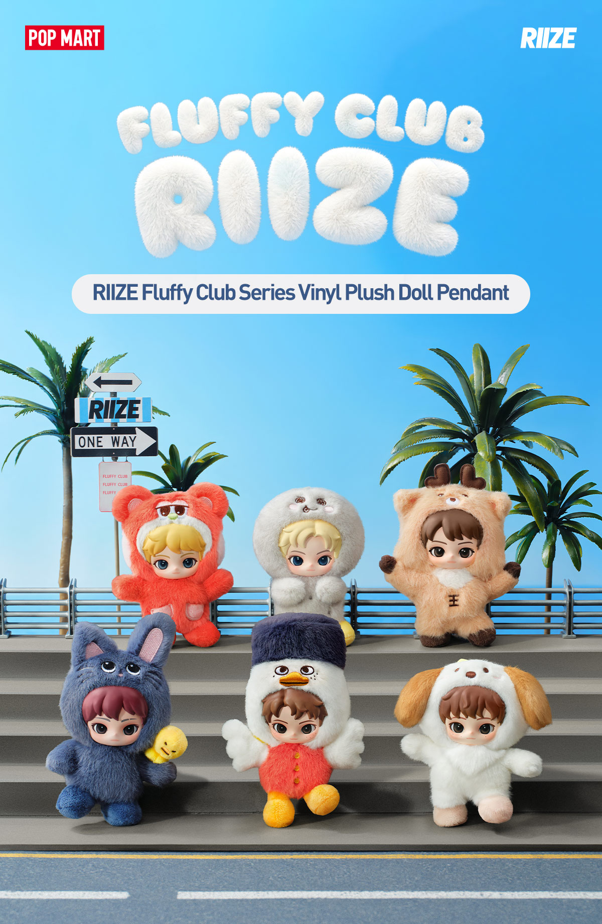 RIIZE Fluffy Club Series Vinyl Plush Doll Pendant|POP MART US Official